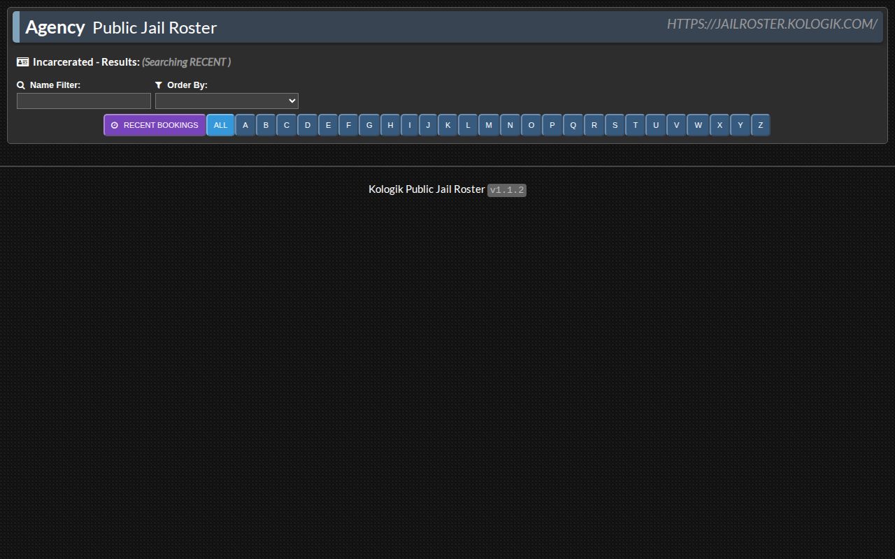 Jack County official current custody roster search interface