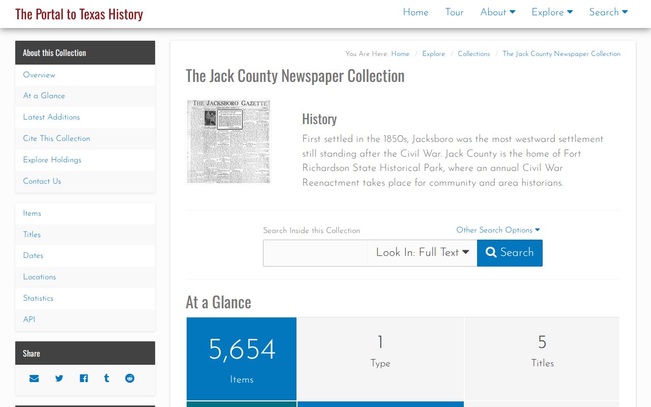 Jack County archival arrest and court record newspaper collection